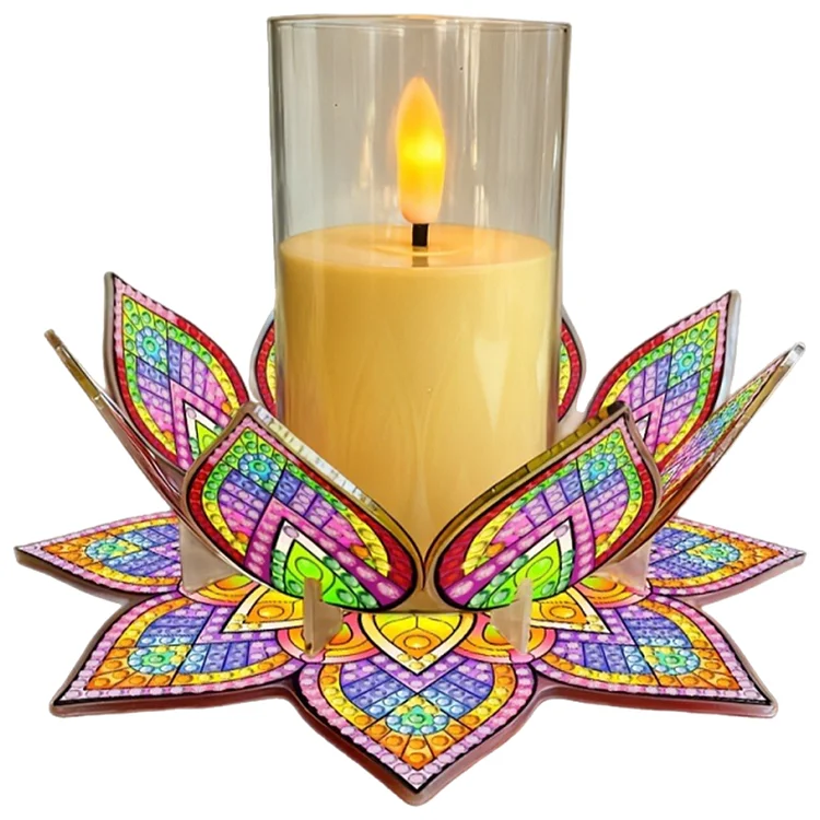 【Ornament】Mandala Lotus Diamond Painting Tabletop Ornaments for Adult Beginner Home Decor DIY Crafts Gift gbfke