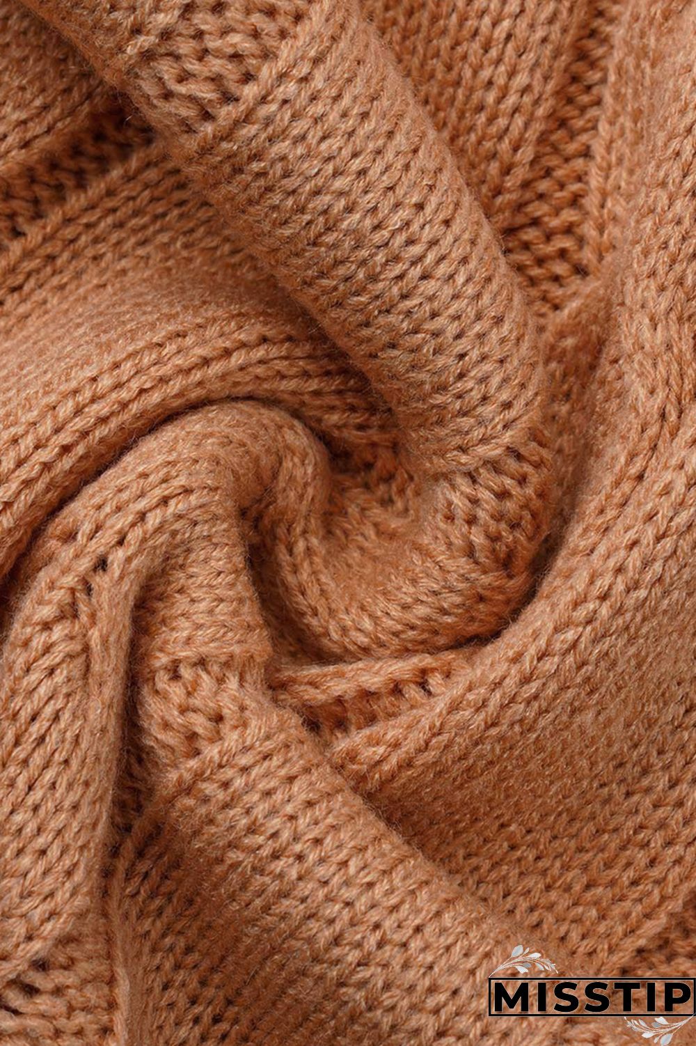 Apricot Fashion Casual Solid Patchwork O Neck Long Sleeve Two Pieces