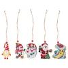 5pcs/set DIY Christmas Diamond Drill Dots Painting Crystal Xmas Trees Hanging Pendant Kits