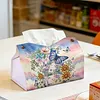 Letter Butterfly DIY PULeather Diamond Painting Tissue Box for Adults Beginners Gem Art Painting Napkin Holder for Living Room Bedroom Bathroom Table Decor