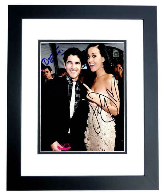 Katy Perry and Darren Criss Signed Autographed Glee - Pop Star 8x10 Photo Poster painting FRAMED