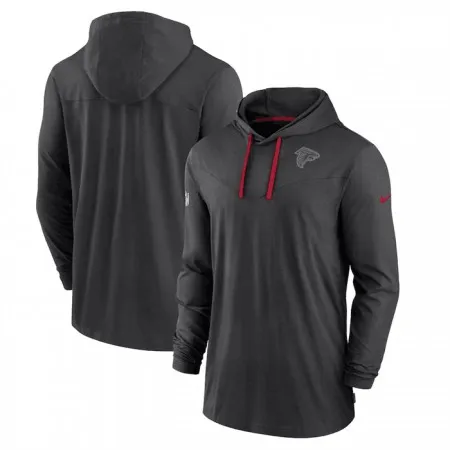 Men's Atlanta Falcons Black Sideline Pop Performance Pullover Long Sleeve Hoodie T-Shirt