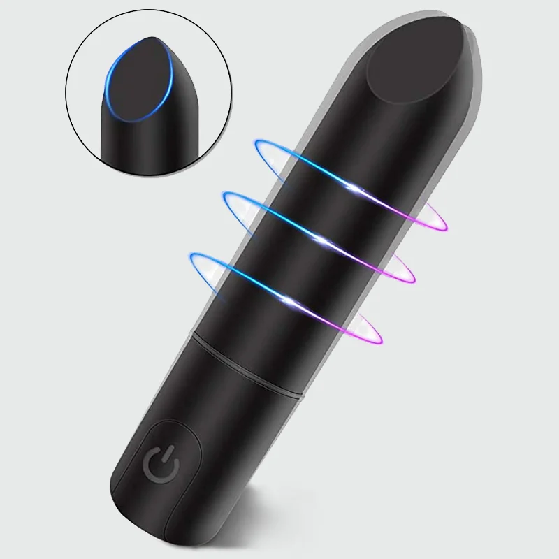 Bullet Vibrator with Angled Tip for Precision Clitoral Stimulation, Discreet Rechargeable Lipstick