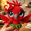 Fiery Red Crochet Kit &ndash; Colorful Bird DIY Stuffed Animal