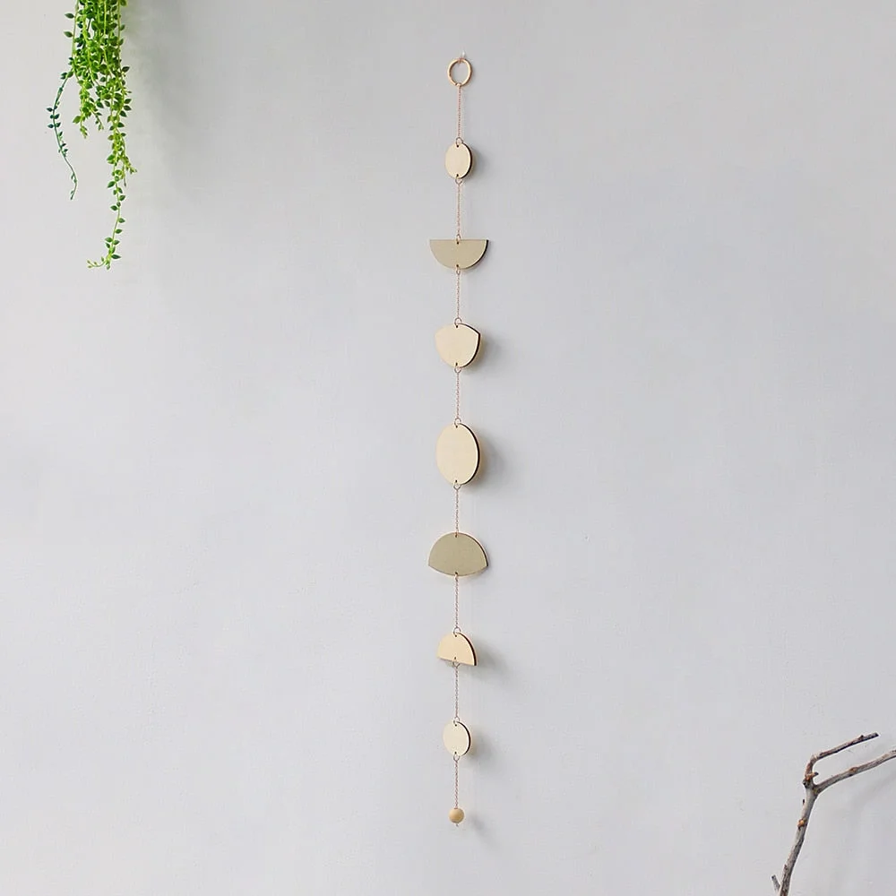 Moon Phase Wall Hanging Boho Home Decor Modern Celestial Phases Decoration Art Wall Decor for Bedroom, Living Room Gift