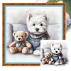Dog And Bear-11CT/14CT Stamped Cross Stitch 40*40cm/15.75*15.75in tapestrymarket