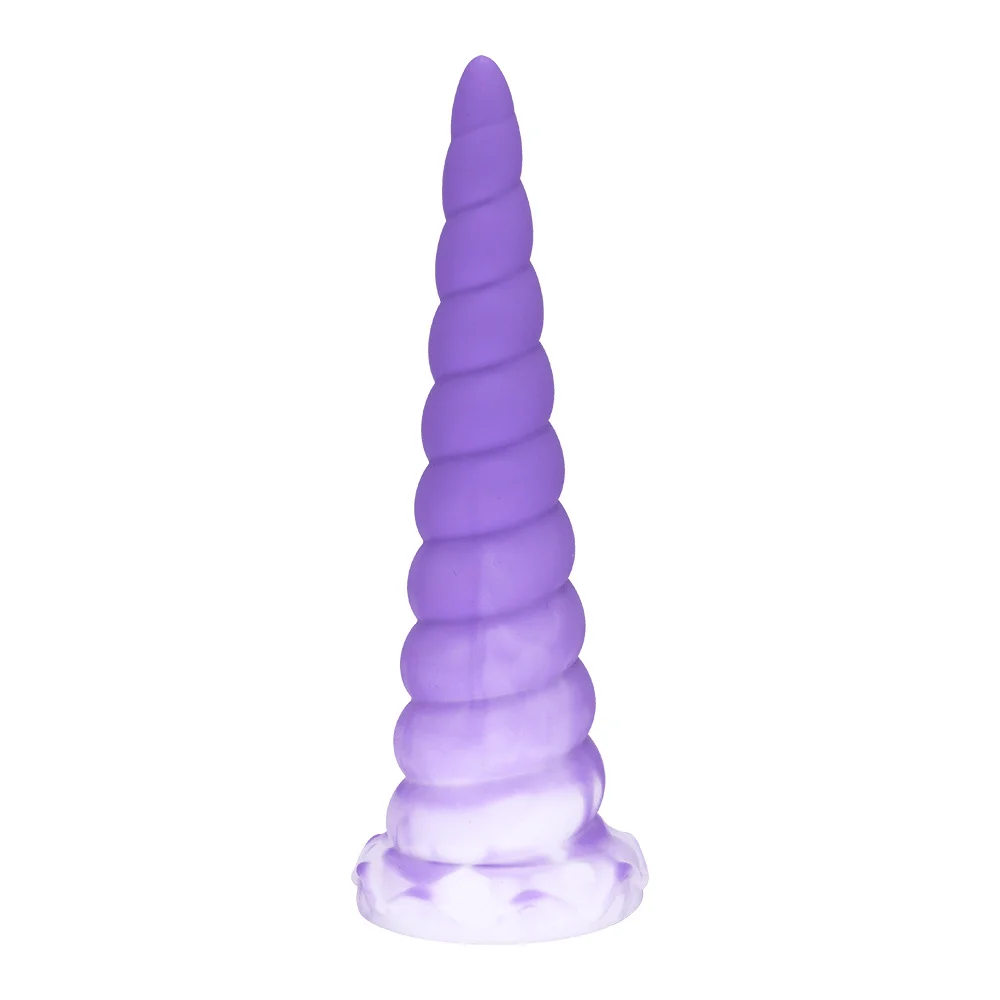 Gradual Purple 7.08 Inch Pyramid Silicone Dildo - Rose Toy