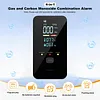 4-in-1 Portable Carbon Monoxide Alarm with Digital Display Plug-in Carbon Monoxide Detector Temperature and Humidity Monitor for Travel Home Hotel Camping RV