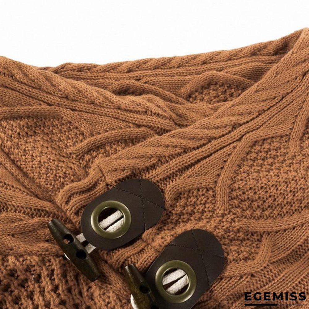 Mens buckle Sweater Cardigan Autumn winter Fashion Warm Thick Hedging Turtleneck Knitting Jumper Sweaters | EGEMISS