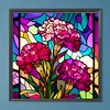 Diamond Painting -DIY Round Drill Stained Glass Celosia Cristata(40x40cm)