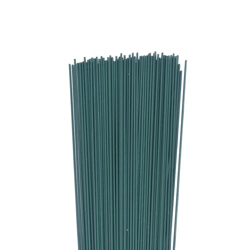 20Pcs 15/25/40cm Artificial Green Flower Stem DIY Floral Material Handmade Wire Stem Accessoies for Wedding Home Decoration