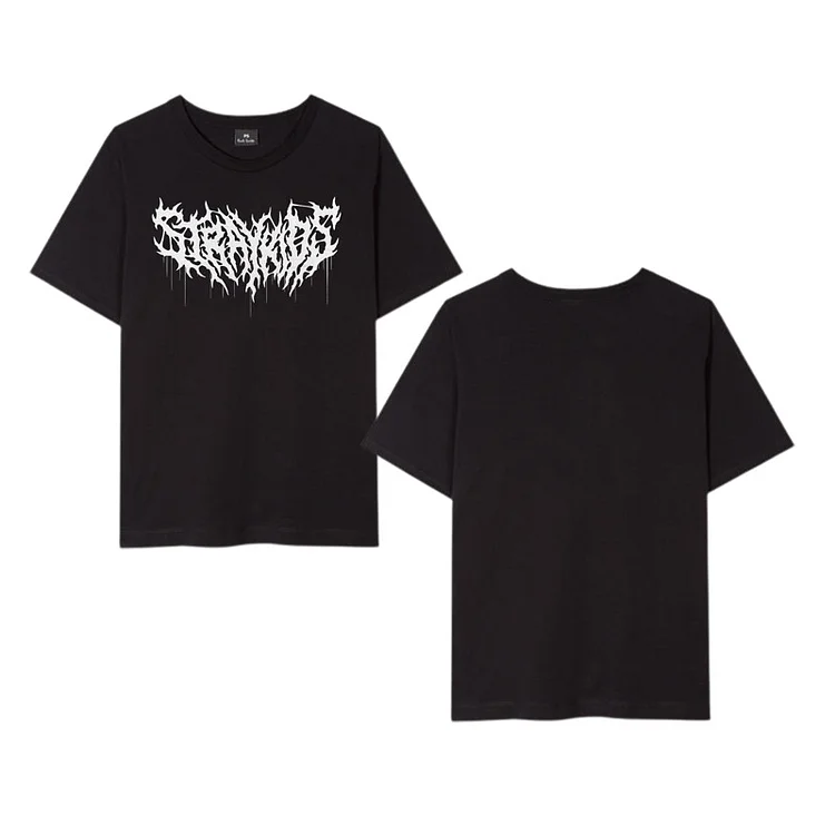 Stray Kids Logo Heavy Metal T-shirt