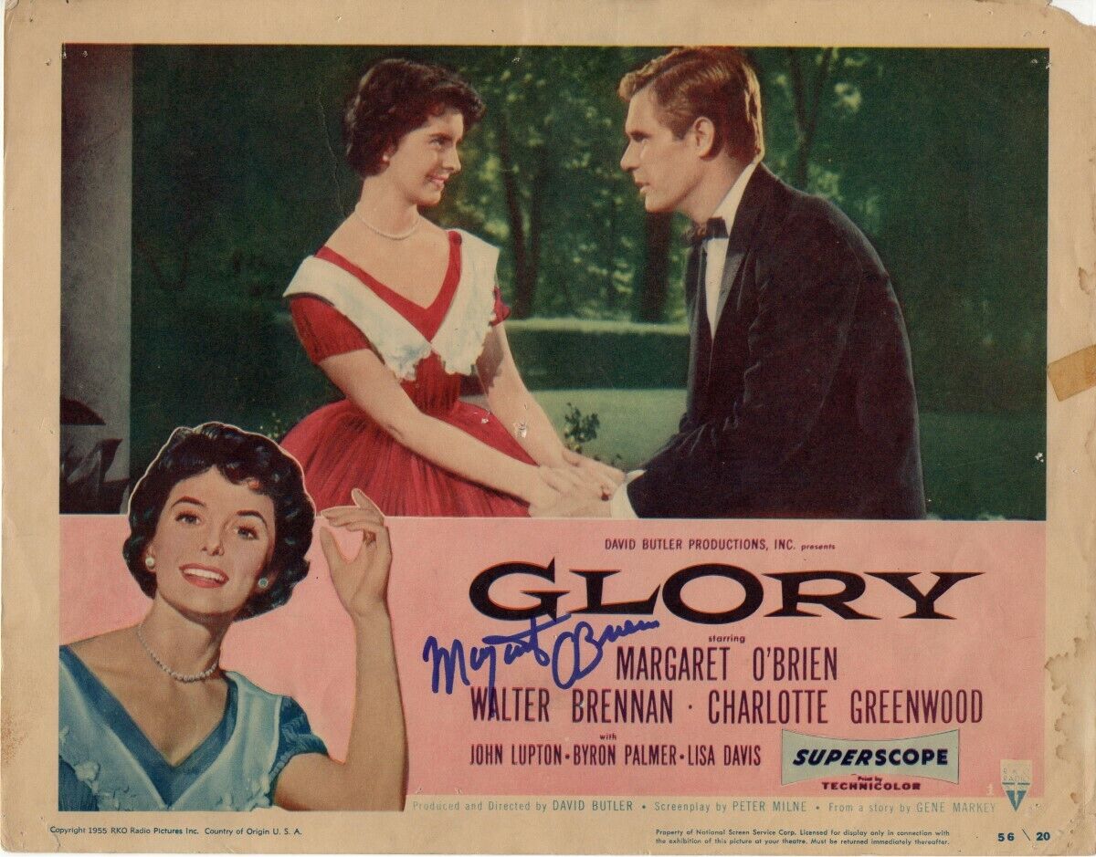 Margaret O'Brien Signed Autographed 11X14 Lobby Card Glory JSA QQ62694