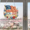 4Pcs Diamond Painting 250th Anniversary of the US Window Pendants Suncatcher Hanging Kits for Home Porch Farmhouse