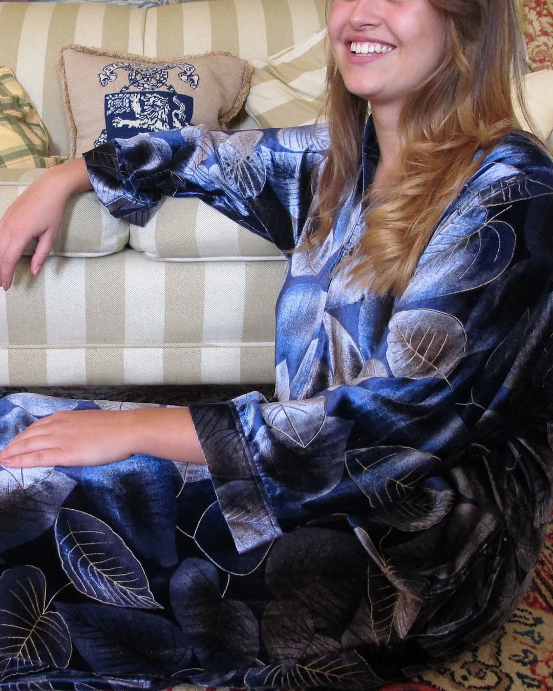 PRG7478 Sheer Avatar Pure Silk Midi Length Kaftan