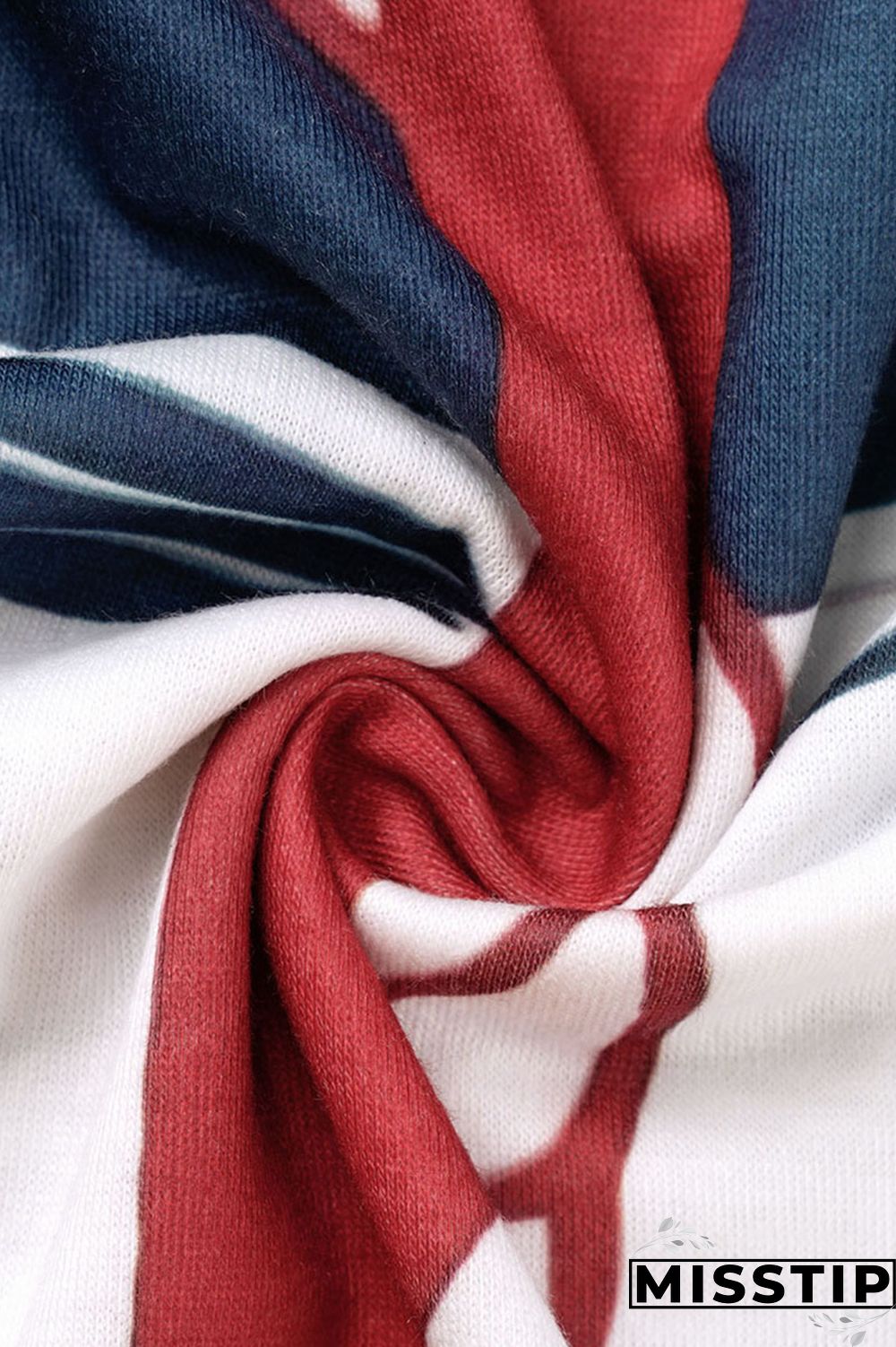 Deep Blue Fashion Casual Print Hollowed Out O Neck T-Shirts