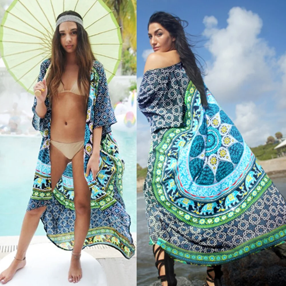 2021 New One Piece Beachwear summer Cover Up Women Solid Beach dress ladies dress Sexy Suit Beach tunic