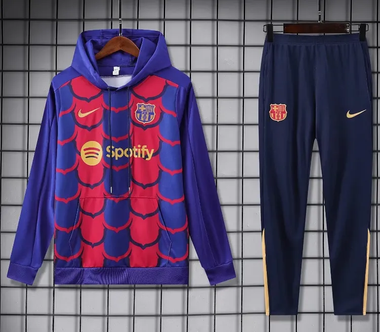 25-26 season Barcelona training hooded training jersey