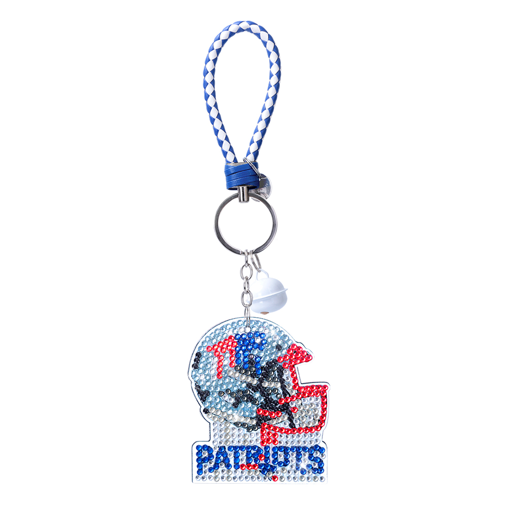 DIY Diamond Painting Keychains Kit New England Patriots Nfl Football Club Emblem gbfke