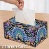 Diamond Painting Tissue Box Kits Decorative Rhinestone Craft Kit (Peacock)
