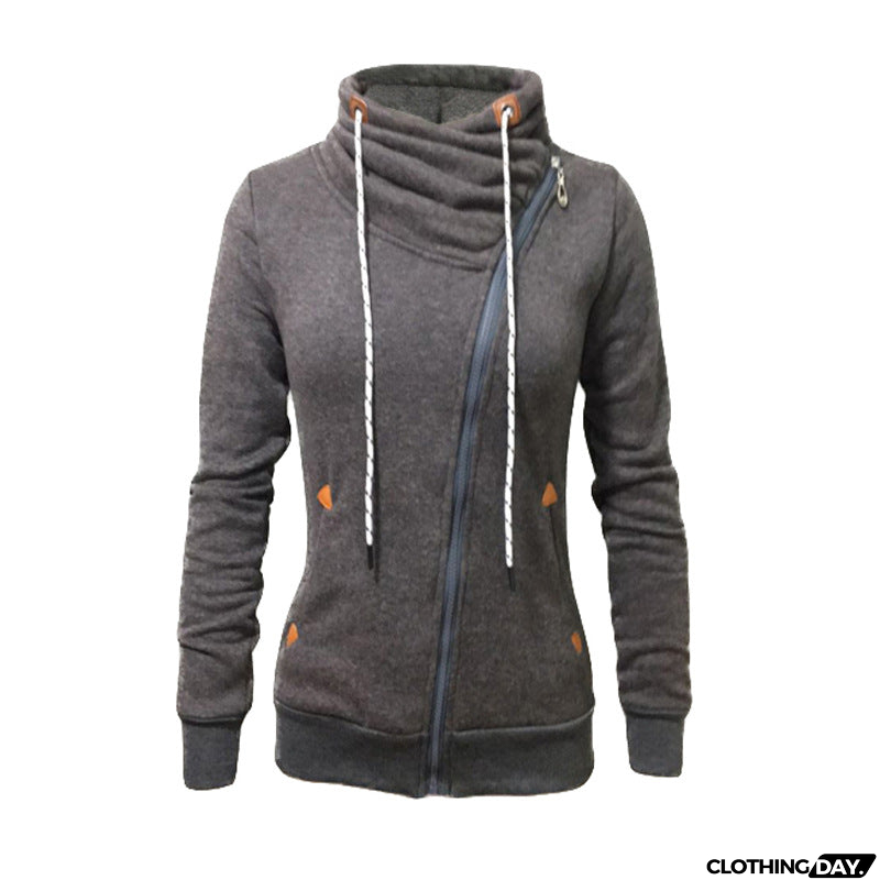 Long-Sleeved Sports Cardigan Zipper Sweater Jacket