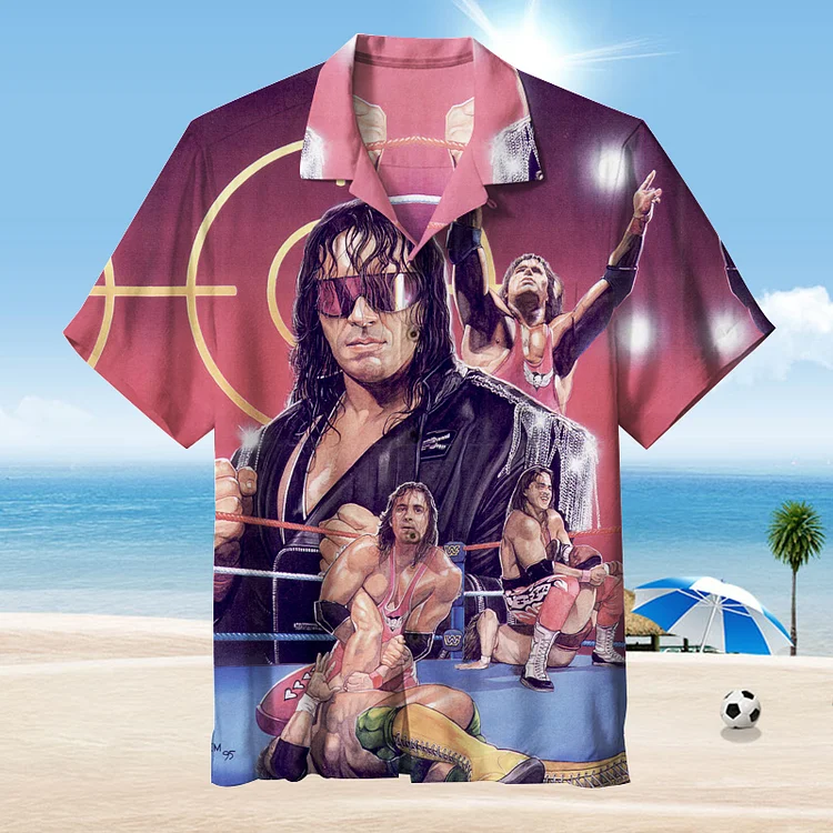 Bret Hart|WWE|Unisex Hawaiian Shirt