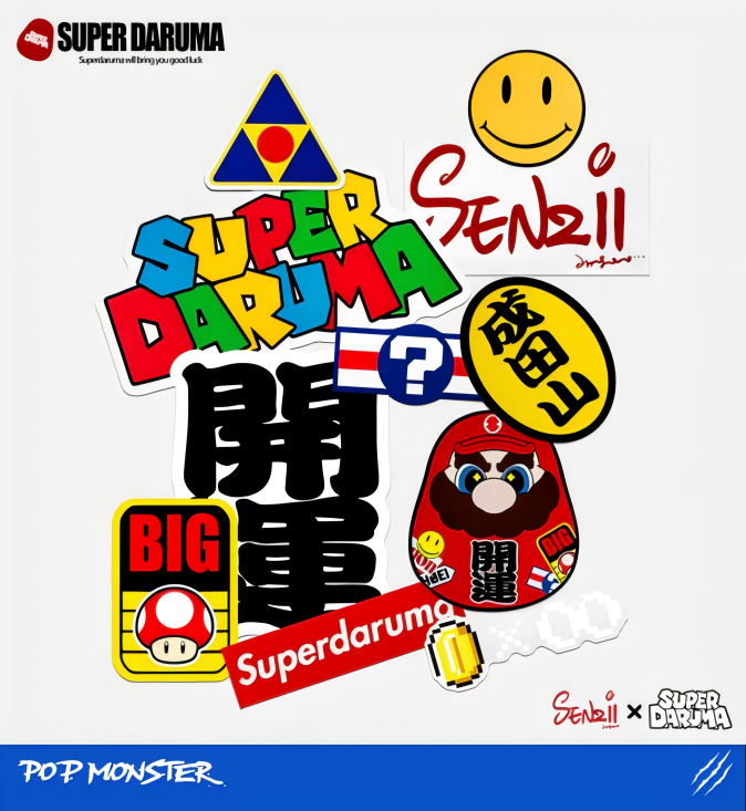 SENZII×SUPER DARUMA --- Super Daruma - Good Luck Theme Sticker Set