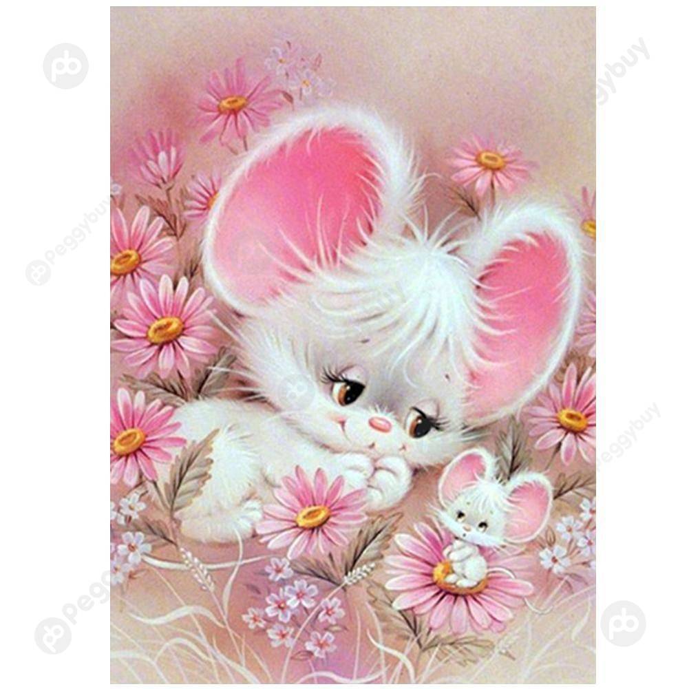 

30*40CM Round Drill Diamond Painting-Flower Animal, 501 Original