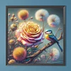 Diamond Painting-DIY Full Round Drill Rose Dandelion (40*40CM)
