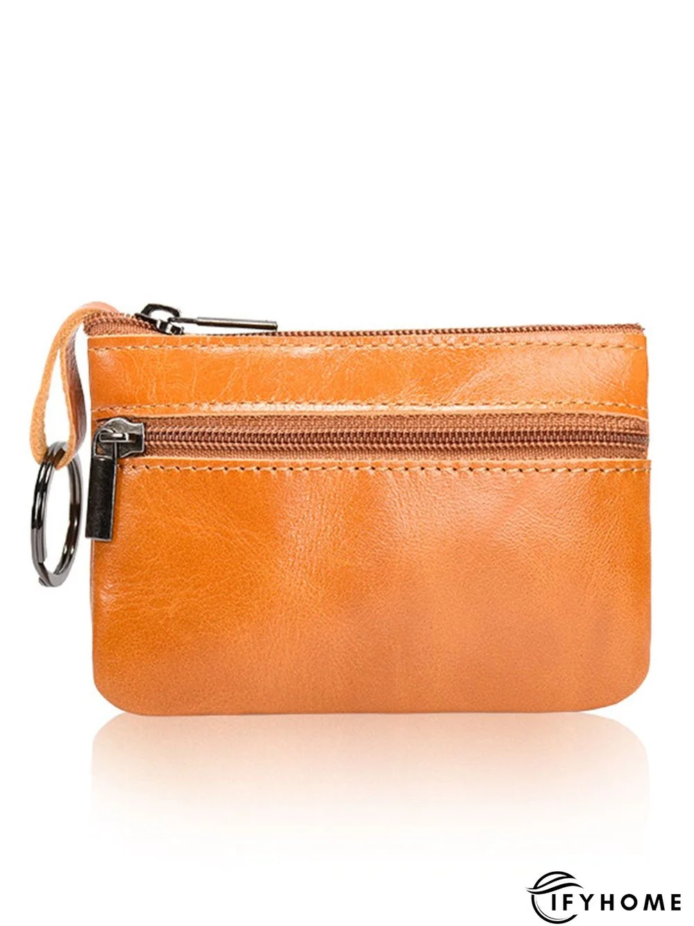 Cowhide Wax Leather Retro Simple Coin Purse | IFYHOME