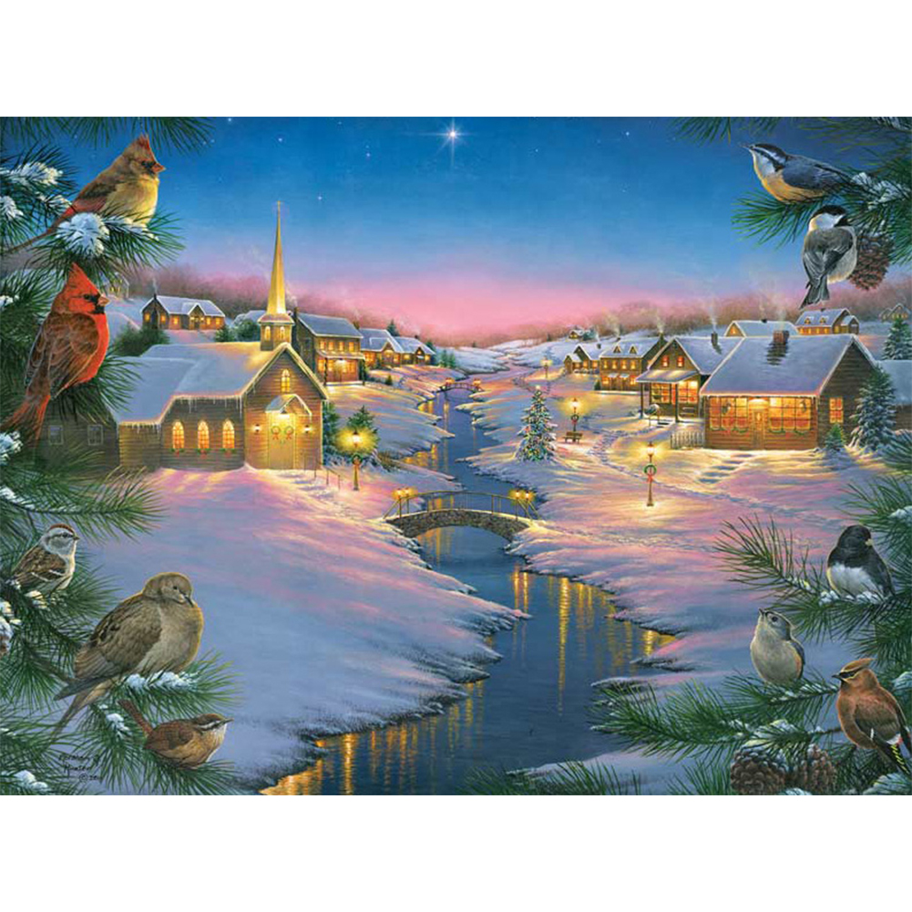 

Snow Village - Round Drill Diamond Painting - 50*40CM, 501 Original