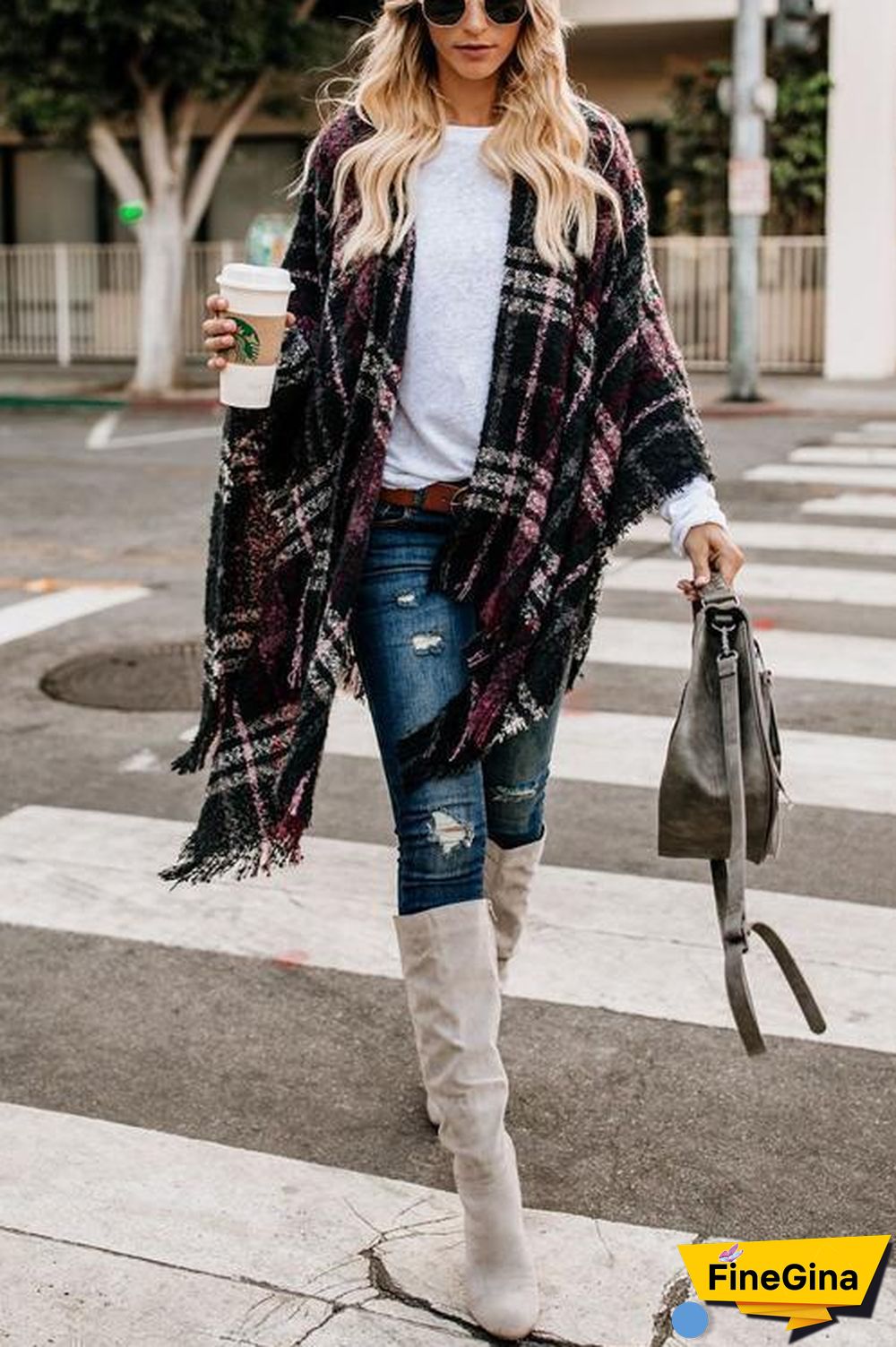 Gird Cloak Poncho Sweater Cardigan