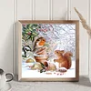 Squirrel And Bird - 11CT Stamped Cross Stitch - 40*40cm