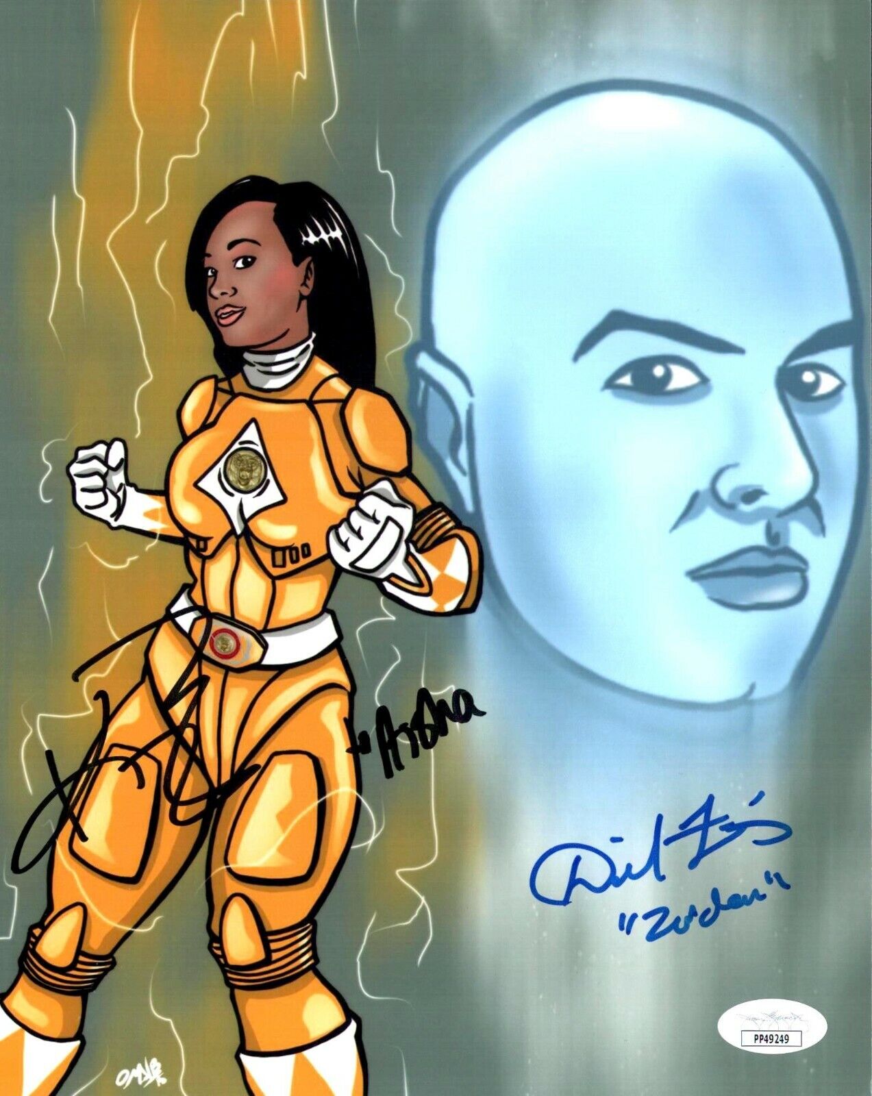 KARAN ASHLEY & David Fielding Signed POWER RANGERS 8x10 Photo Poster painting with JSA COA