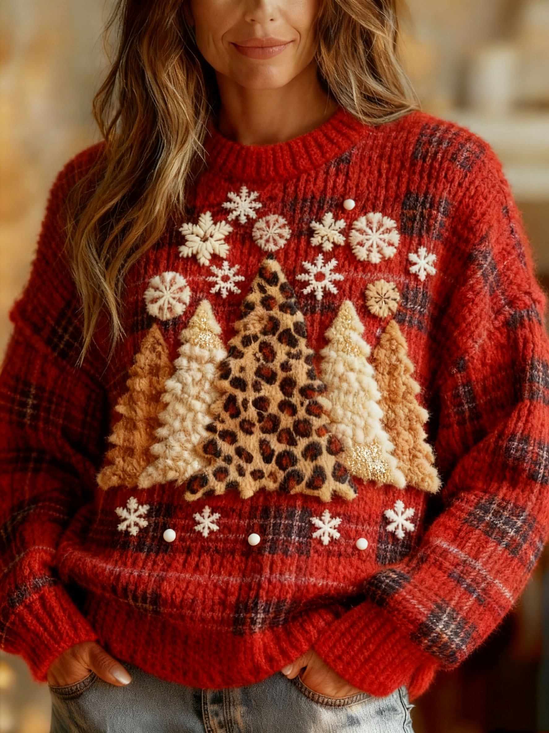 Women&rsquo;s Autumn Winter Christmas Pullover Sweater-1014