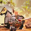 Medieval Jin Dynasty Heavy Armored Ironclad Cavalry Soldiers, Warhorses, Medieval Armored Warriors, Building Block Minifigures, Assembled Toys