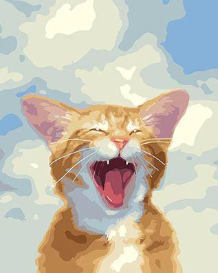 

A screaming Cat – Paint By Numbers - 40*50CM, 501 Original