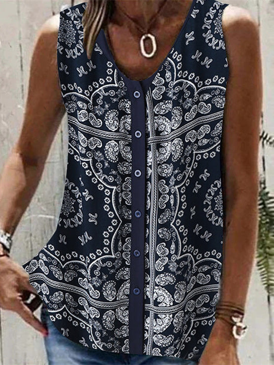 Women Long Sleeve V-neck Graphic Floral Printed Top