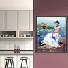 (Big Size)White Beauty-Paint by Numbers Acrylic Painting 50*60CM