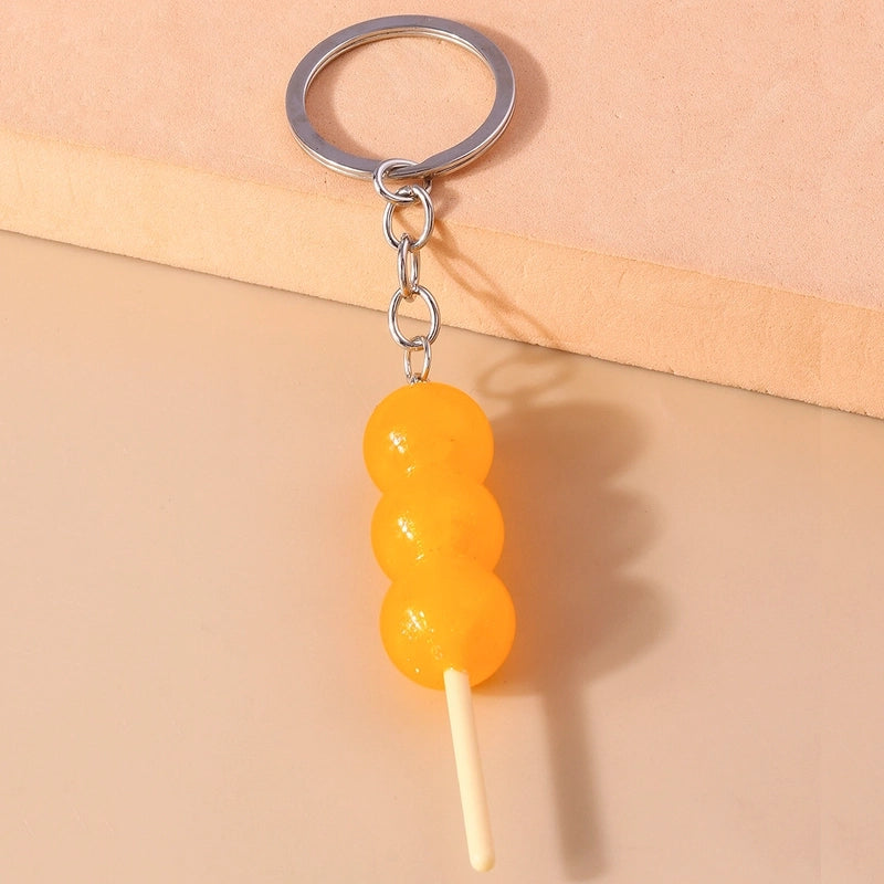 Minimalist Sugar Gourd Alloy Glass Keychain