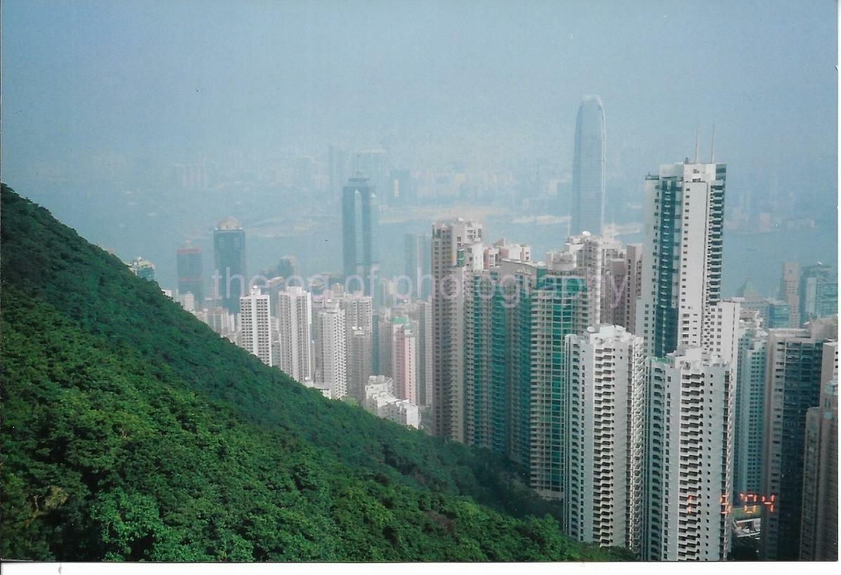 FOUND Photo Poster painting Color HONG KONG ABSTRACT Original FROM VICTORIA PEAK 112 5 L