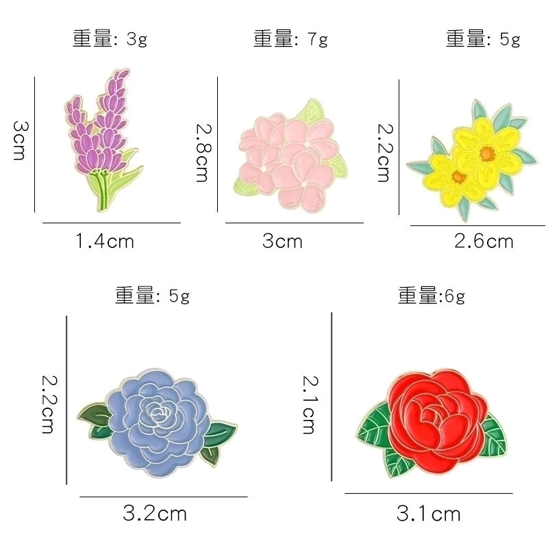 Basic Pin Flower Alloy Enamel Women’S Brooches