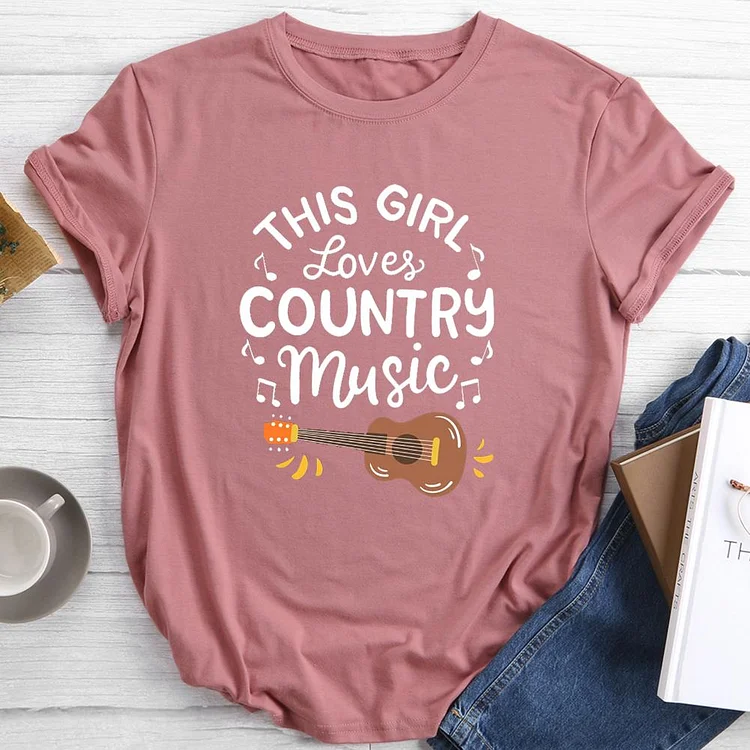 Country Music Round Neck T-shirt