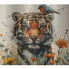 Tiger-14CT Stamped Cross Stitch 50*45cm/19.69*17.72in