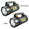Rechargeable Solar High Power Searchlight Big Flashlight Waterproof for Outdoor