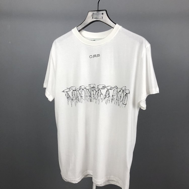 Off White T Shirt Spring/Summer Letter Print Men's Large Size Casual Short Sleeve Owt