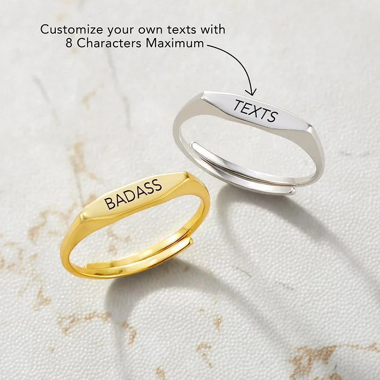 Personalized engraving ring band