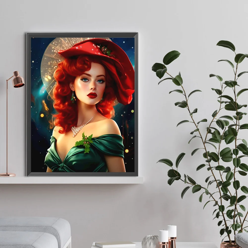 Diamond Painting - Full Round Drill - Lady(Canvas|30*40cm)