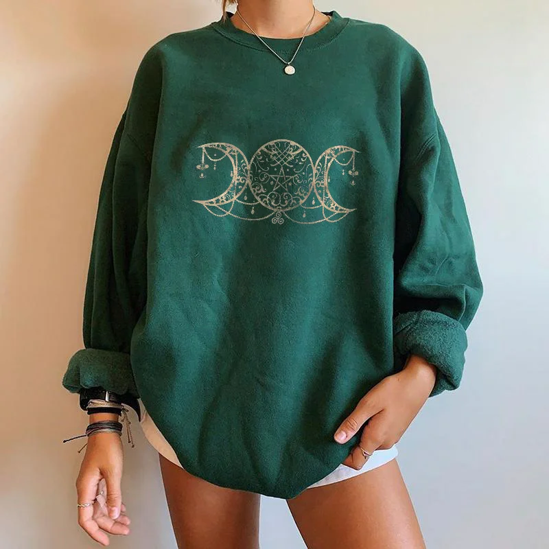   Moon Star Ornaments Women's Pullover Sweatshirt - Neojana