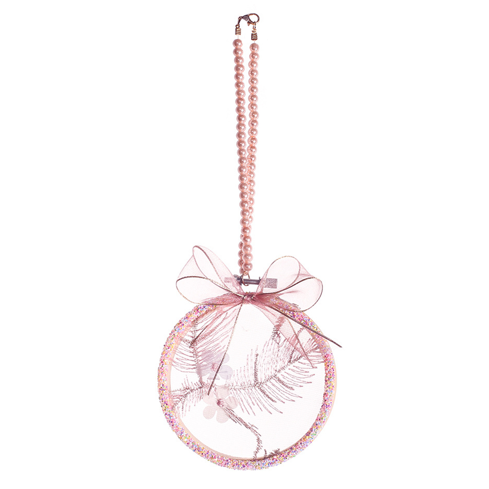 

Pink Bamboo Hoop Dream Catcher Pendant Beads Dreamcatcher Car Hanging Decor, 501 Original